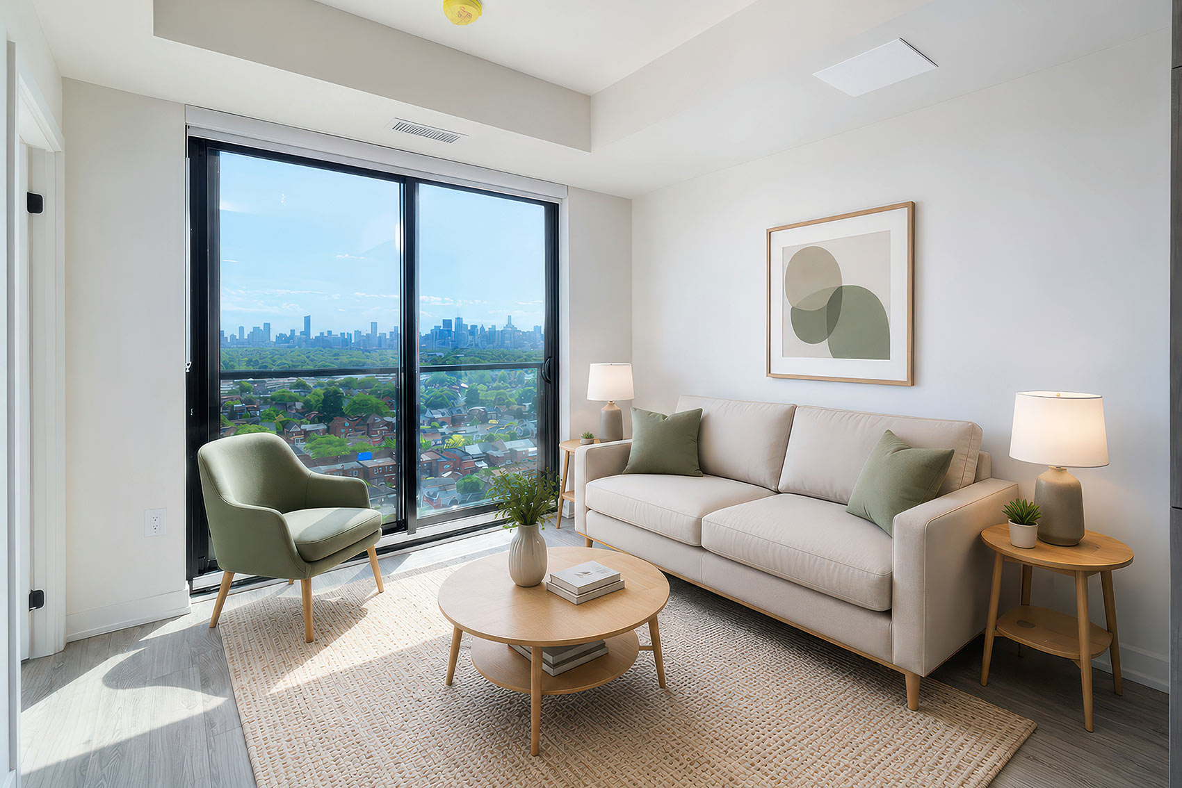 HOALiving Room Shown With Virtual Stagign